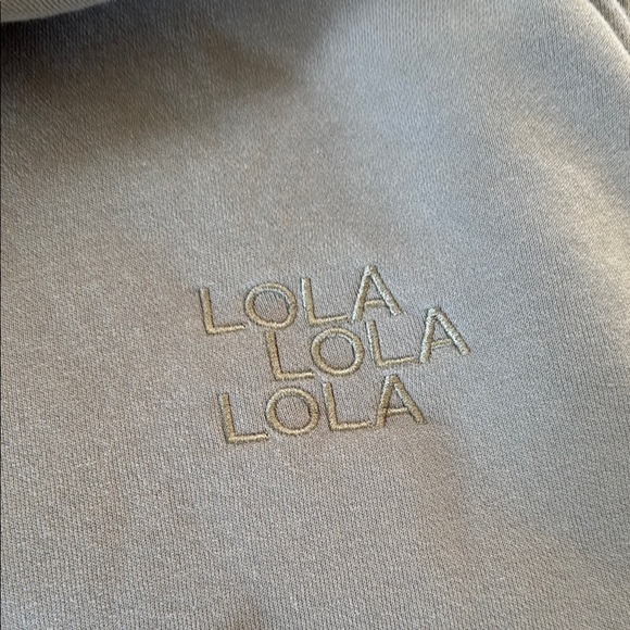 Lola Women's Medium Light Beige Embroider Joggers - Picture 3 of 4